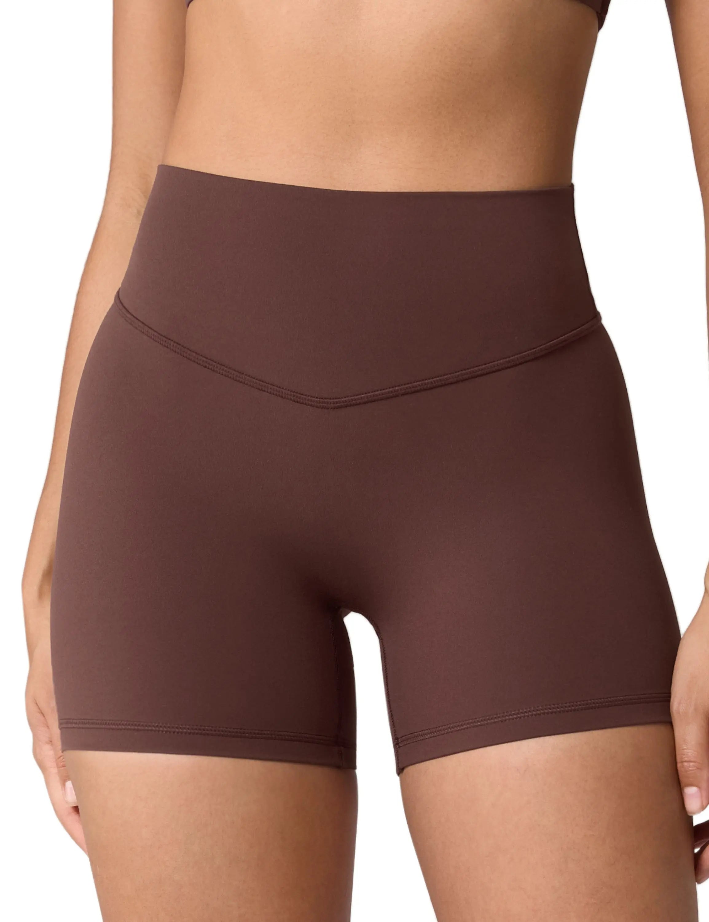 Sunzel Women’S Crossover Biker Shorts, V-Waist High-Rise Yoga/Workout Gym Shorts with No Front Seam and Tummy Control