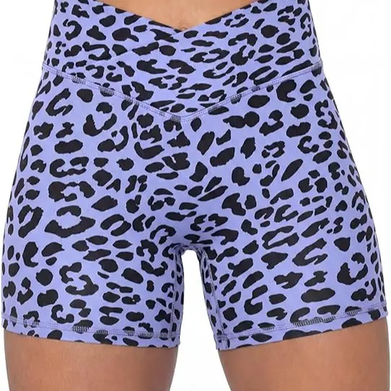 Sunzel Women’S Crossover Biker Shorts, V-Waist High-Rise Yoga/Workout Gym Shorts with No Front Seam and Tummy Control